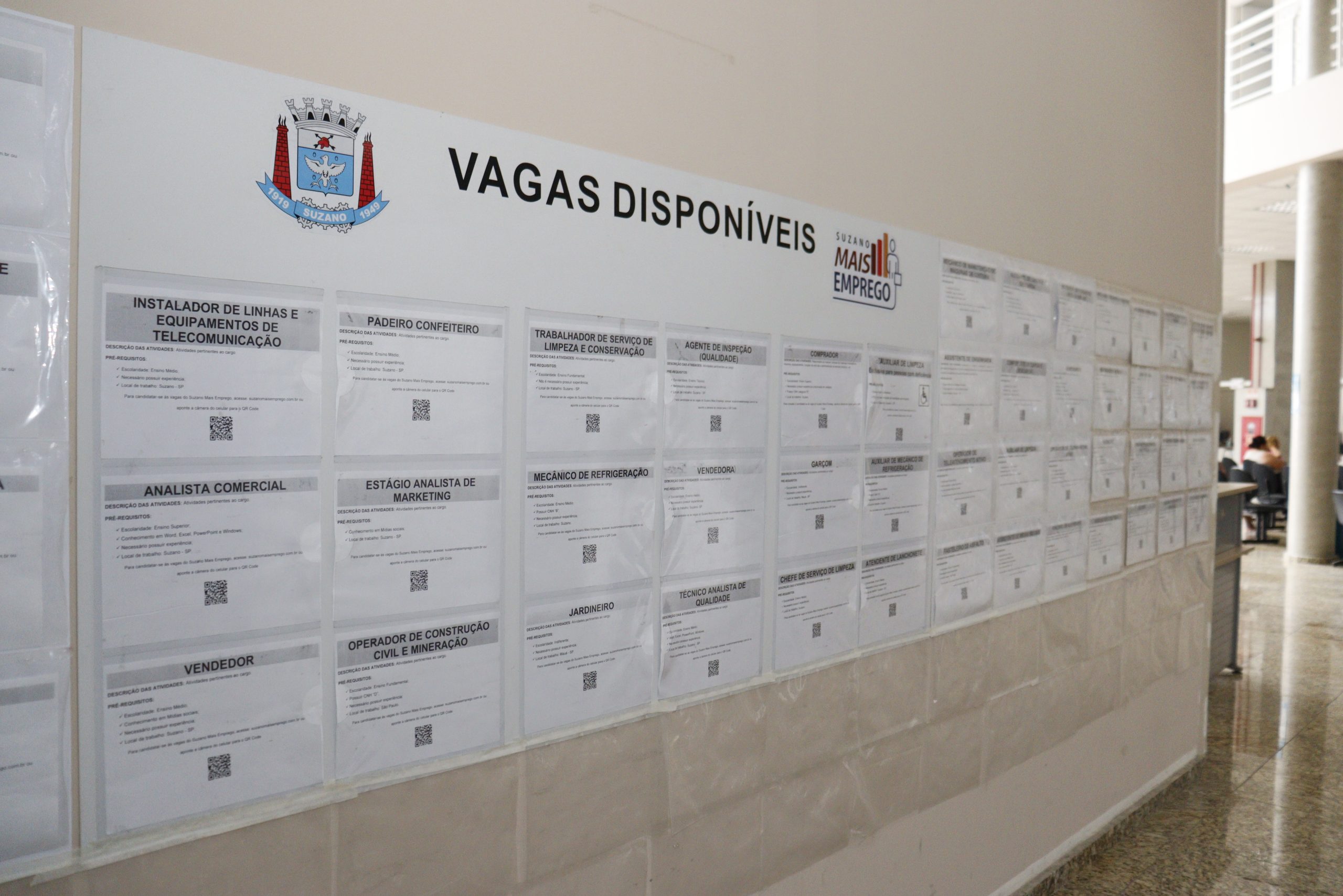 'Suzano Mais Emprego' divulga 377 vagas de trabalho