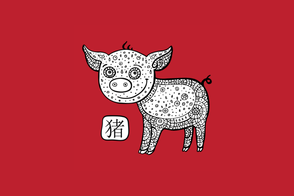 Ilustração de um porco