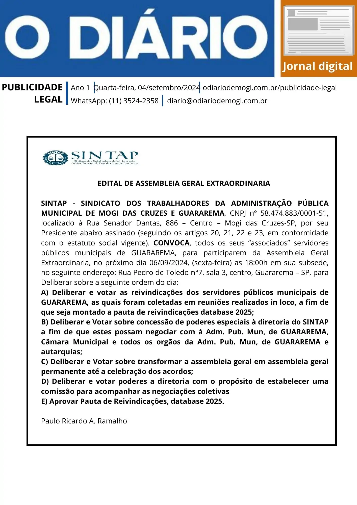 4 de setembro de 2024