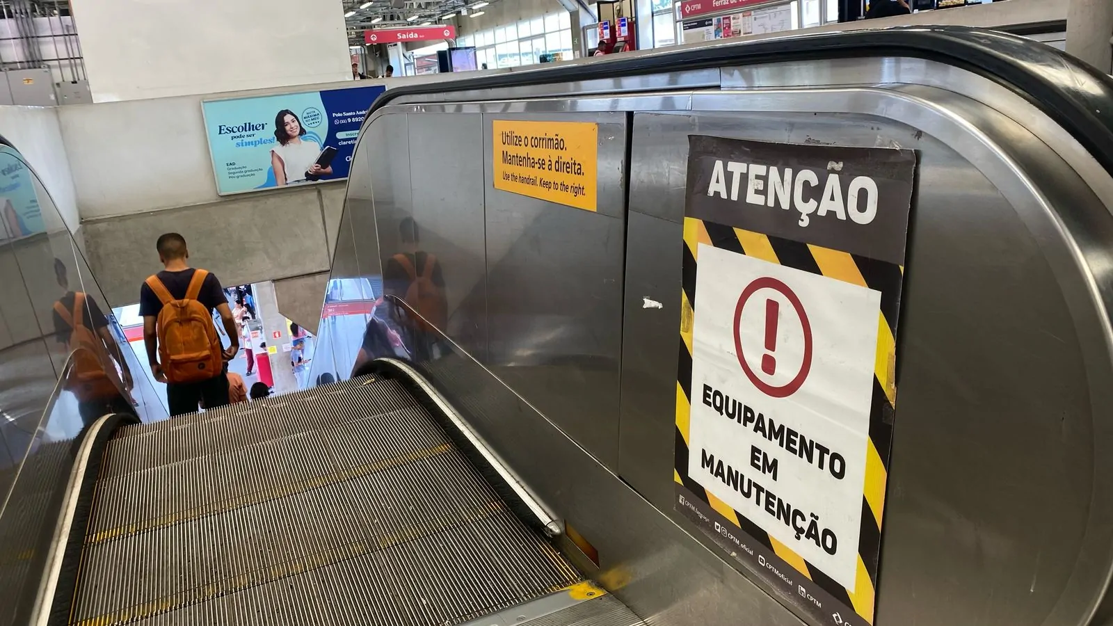 Falhas em elevadores e escadas rolantes afetam mobilidade nas estações da Linha 11-Coral da CPTM