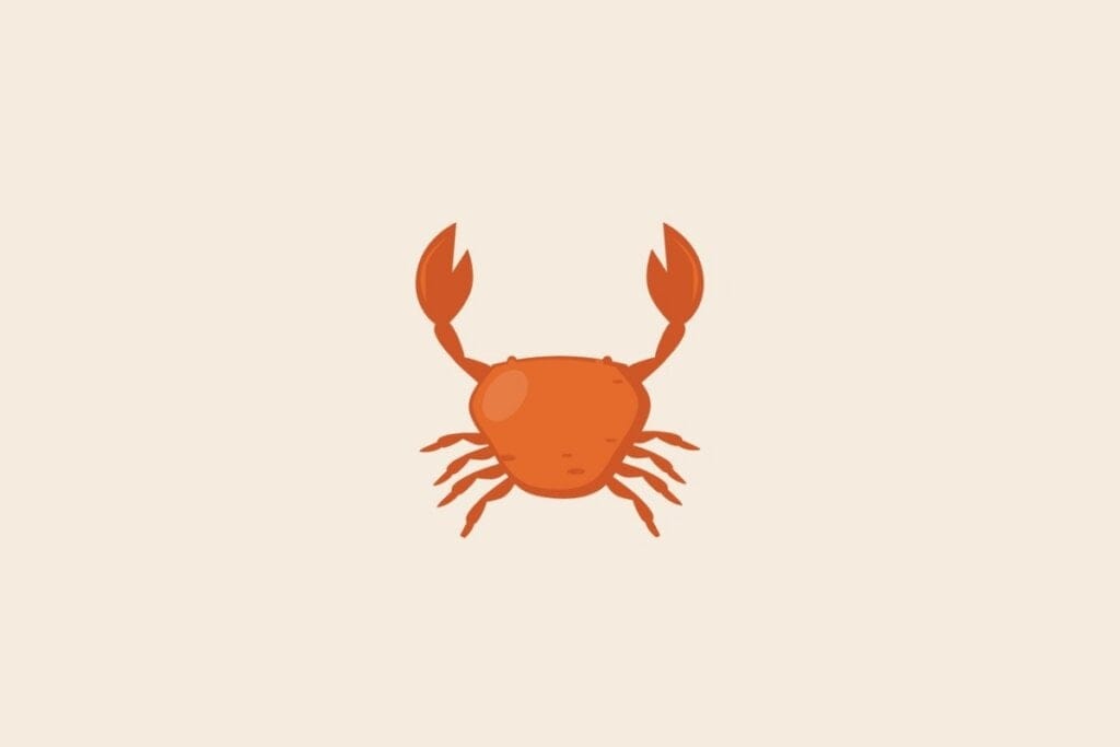 Ilustração do signo de câncer em um fundo bege