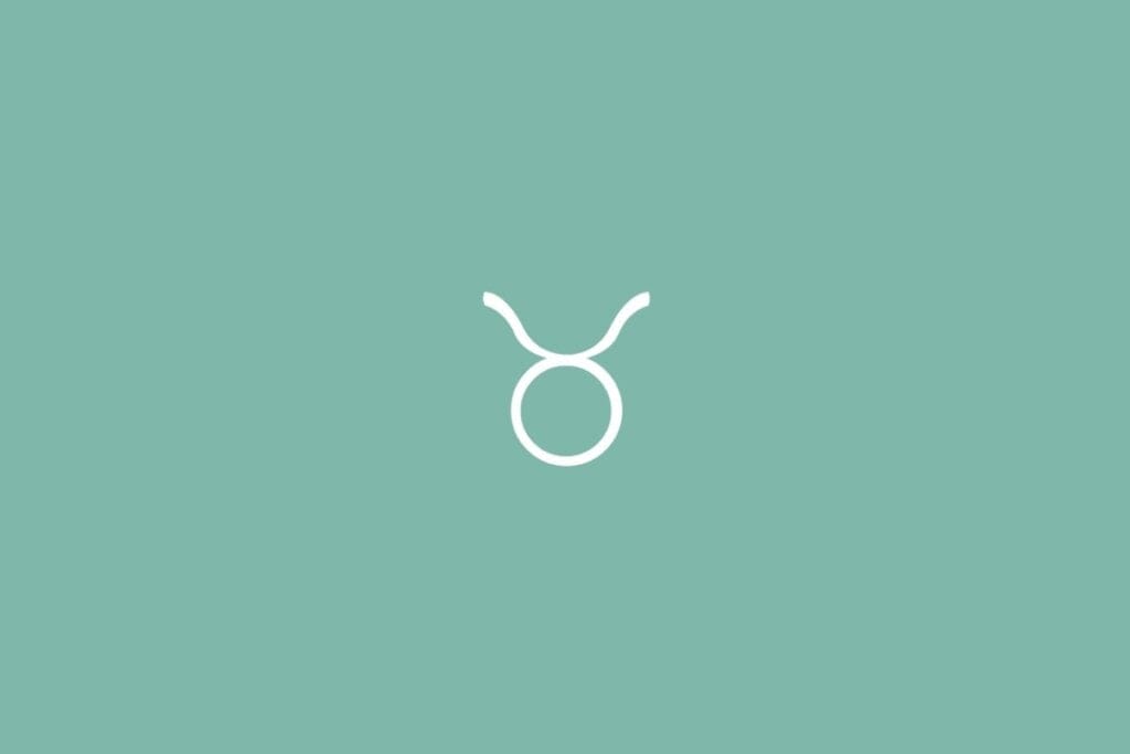 Ilustração do signo de touro em um fundo verde