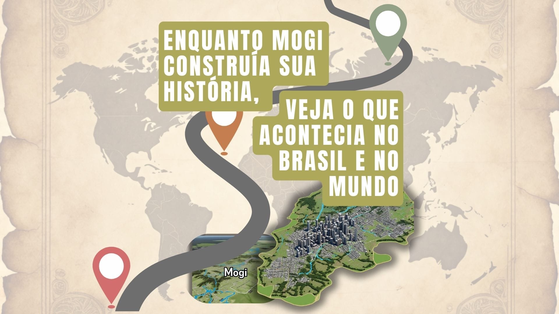 Você sabe o quão antiga Mogi das Cruzes é? Veja a linha do tempo com a história do Brasil e do mundo