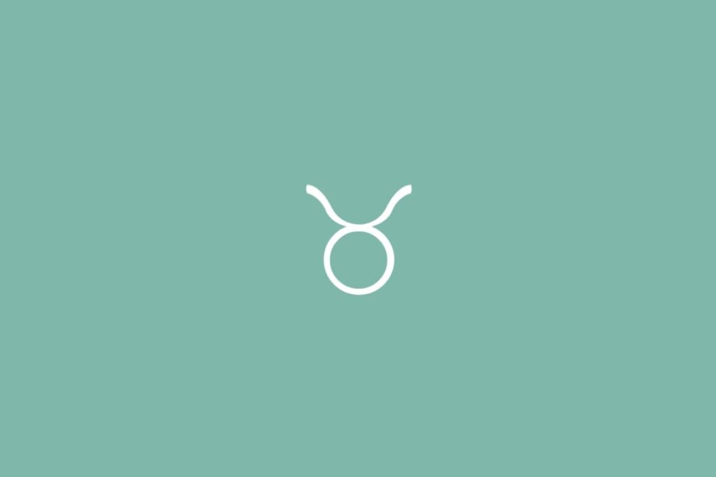 Ilustração do signo de touro em um fundo verde