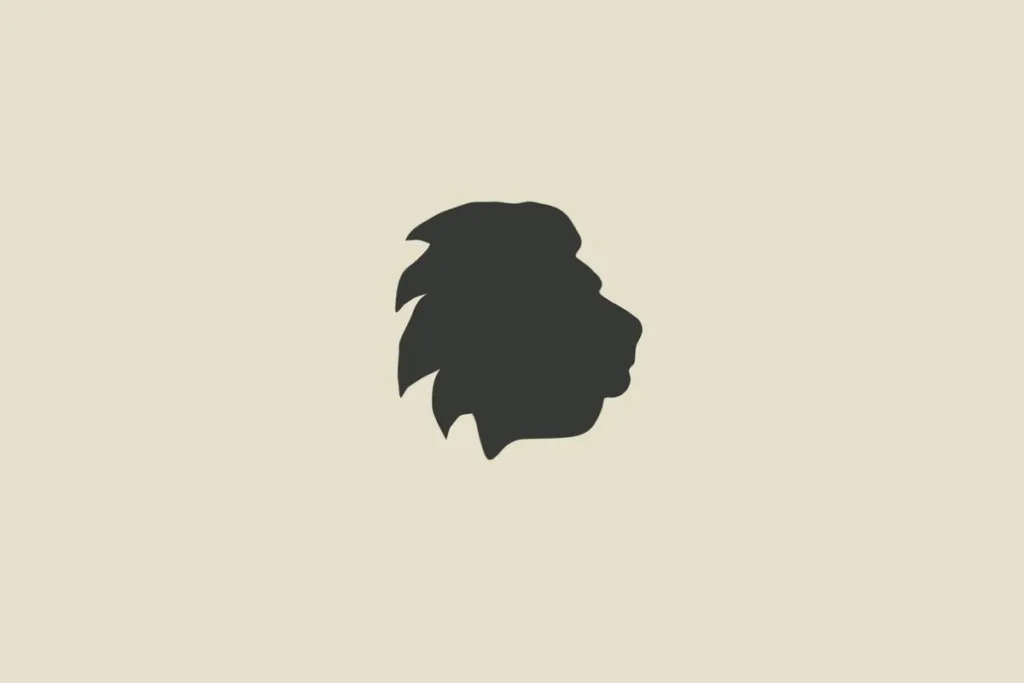 Ilustração do signo de Leão em um fundo cinza