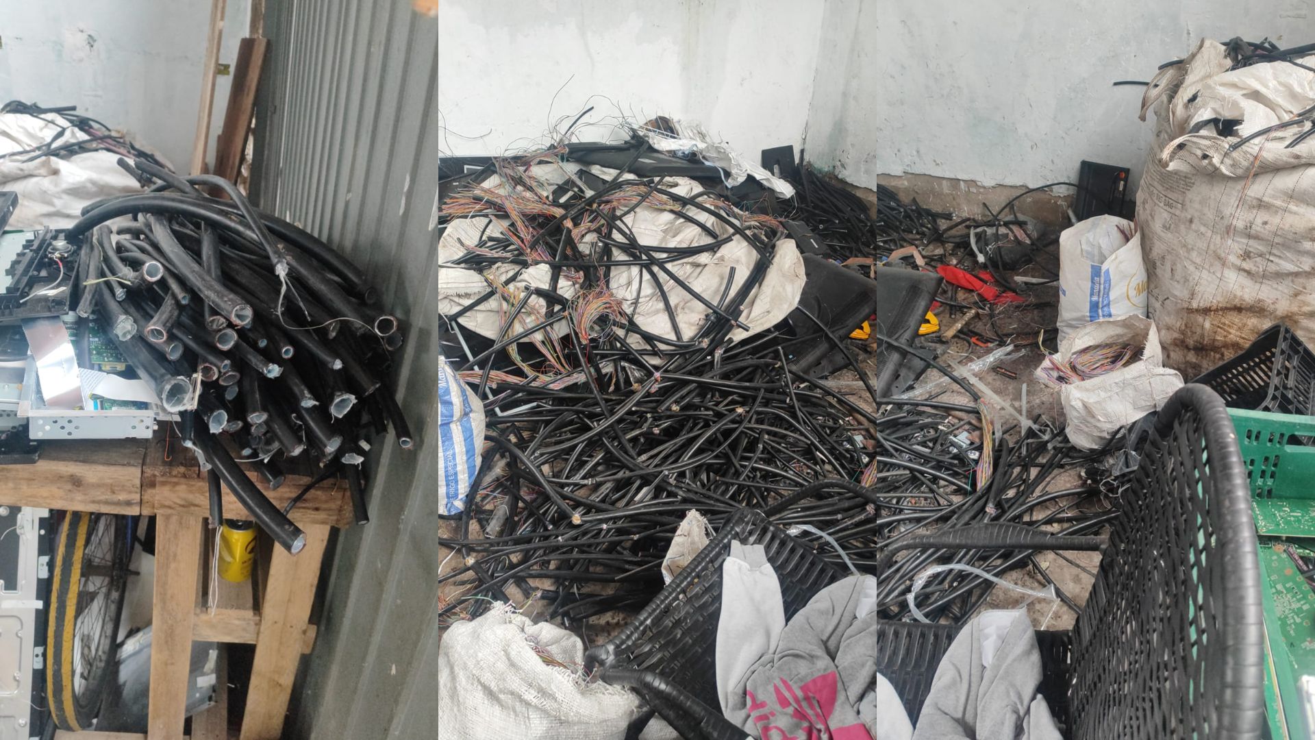 PM apreende R$ 10 mil em fios de cobre e homem é indiciado por receptação, em Itaquaquecetuba