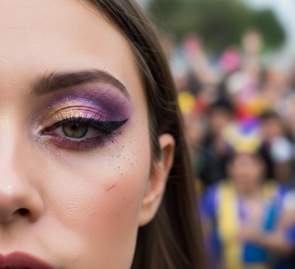 Glitter e maquiagem no bloquinho de Carnaval: como evitar irritações na pele e nos olhos