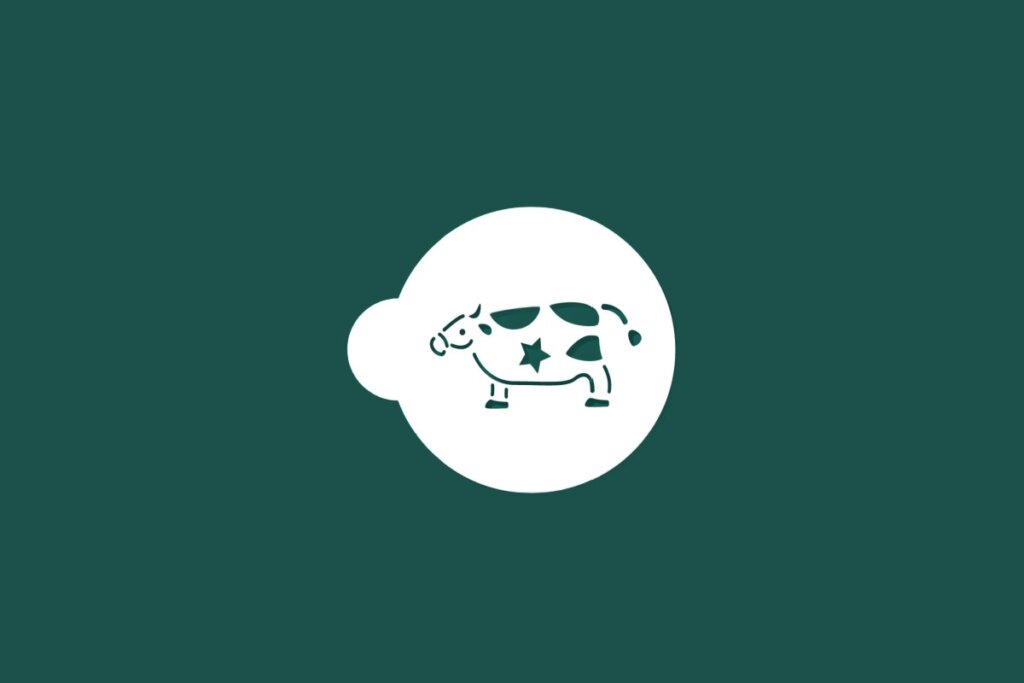 Ilustração do signo de Touro contendo um touro com estrela em fundo verde-escuro