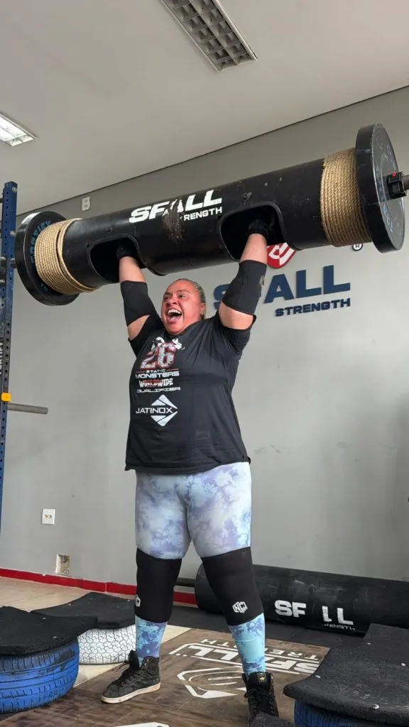 Andreia Novais durante competição no dia 27 de fevereiro | Arquivo Pessoal