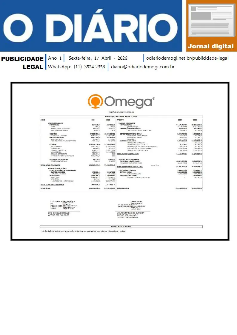 Sexta feira, 17 de Abril de 2026