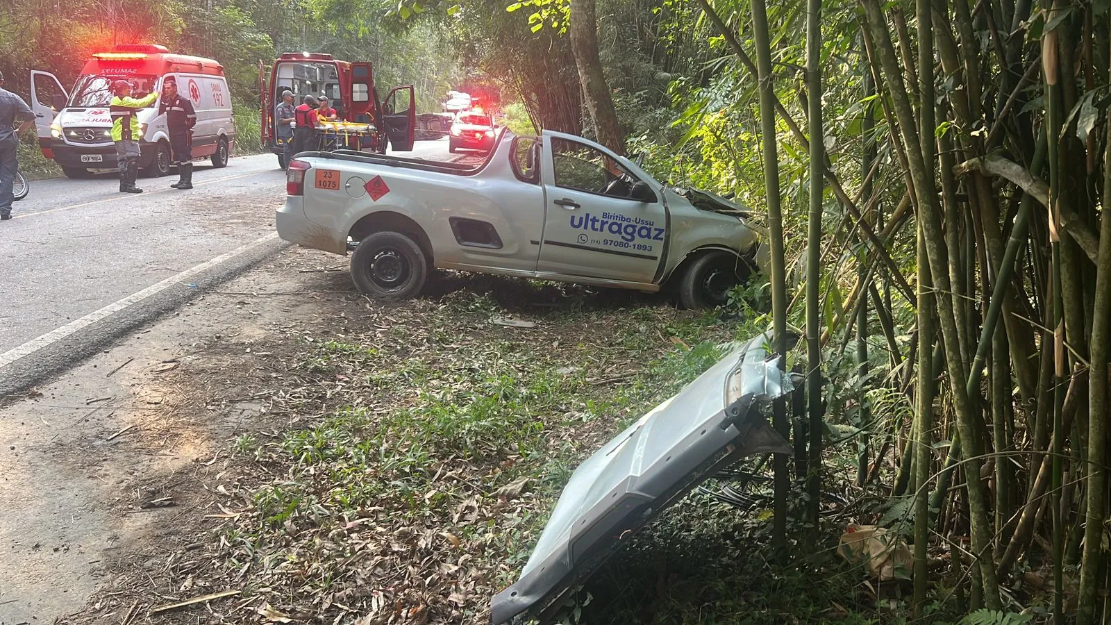 Homem morre após acidente de trânsito na Estrada Fugitaro Nagao, em Mogi das Cruzes