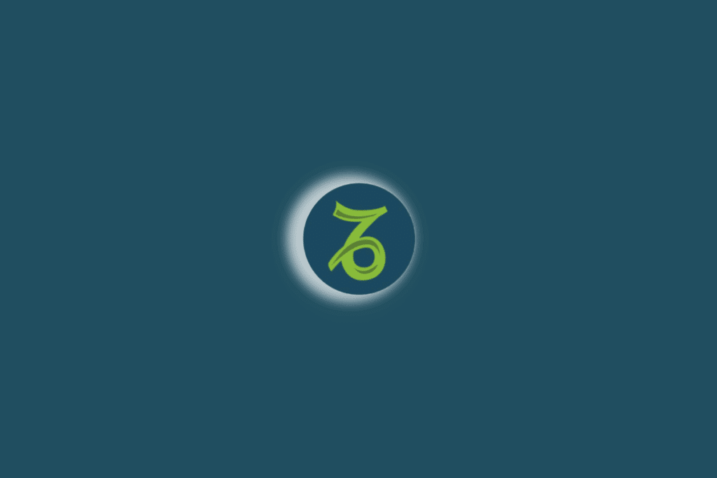Ilustração do símbolo do signo de capricórnio com luz branca ao redor. Fundo verde-escuro
