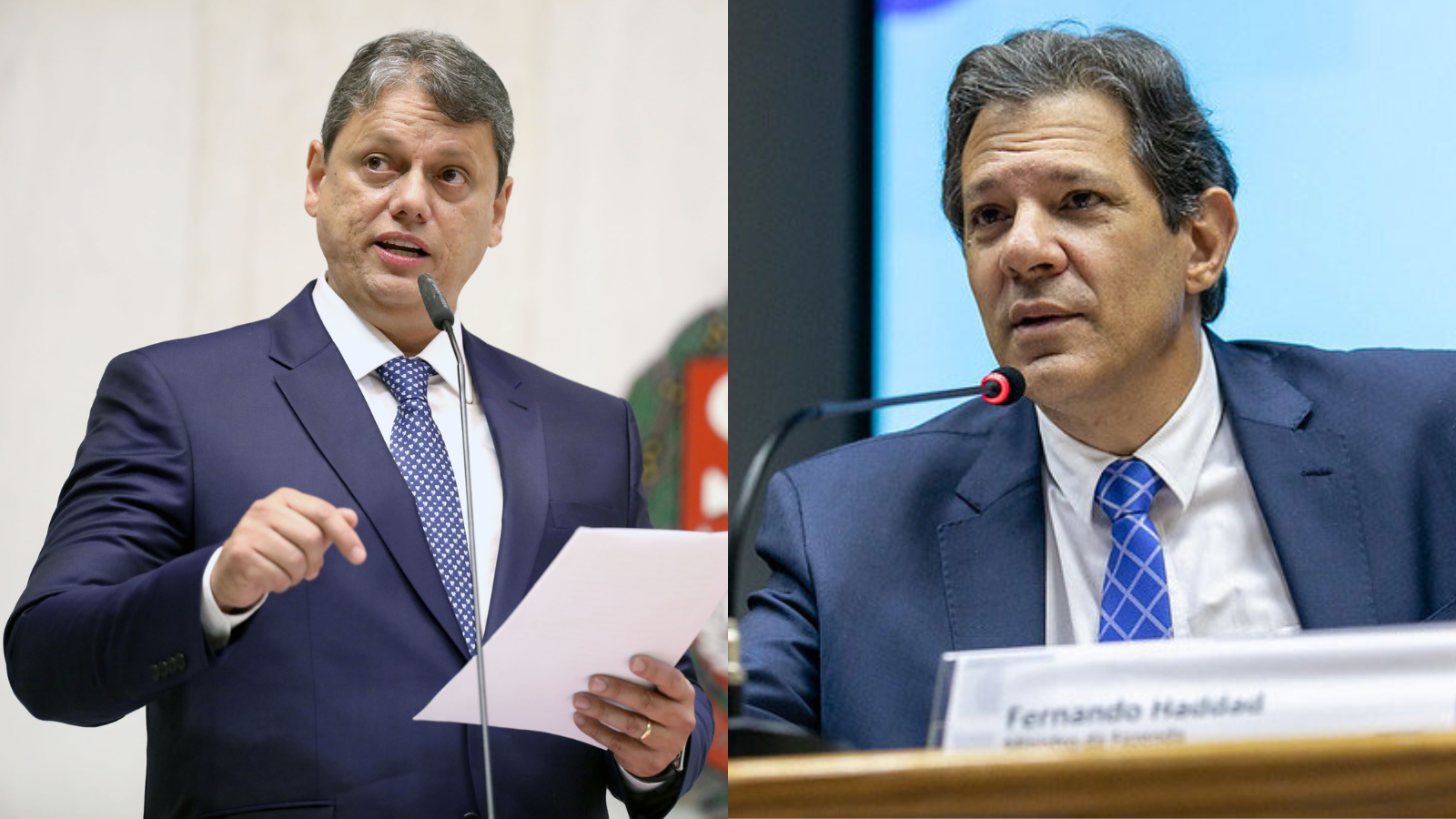 Quaest: Tarcísio tem 47% das intenções de voto no 2º turno, e Haddad tem 30%; indecisos são 11%