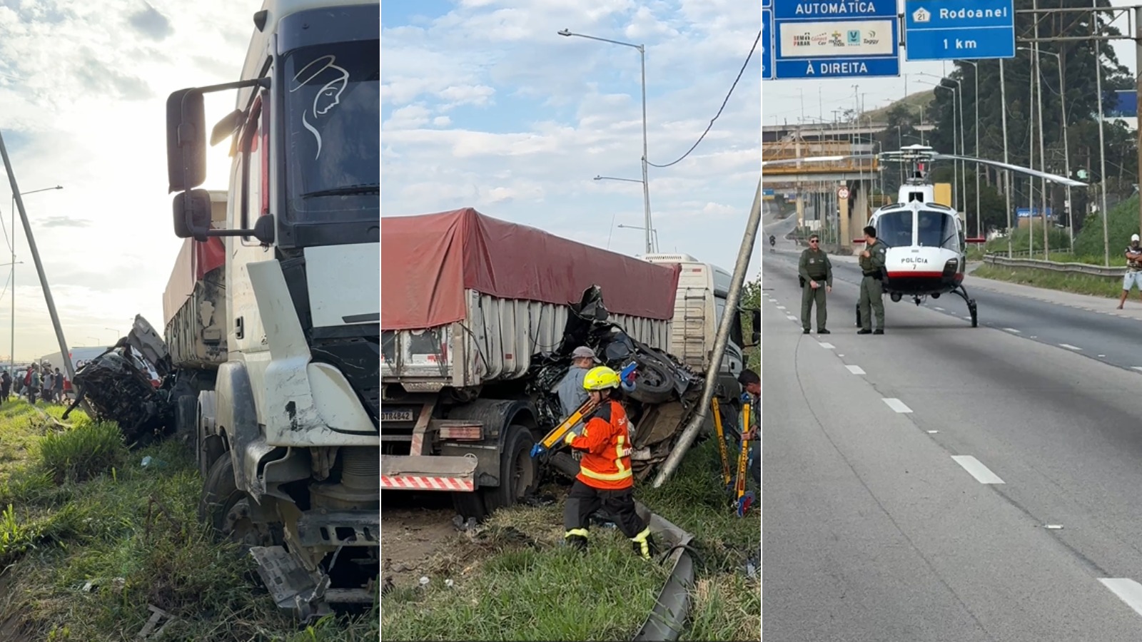 Vídeo: Acidente na rodovia Presidente Dutra deixa uma vítima em estado grave