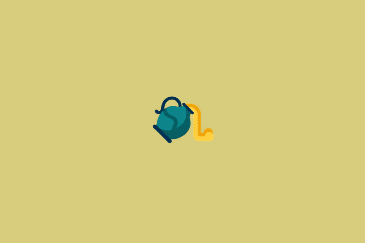 Ilustração de um jarro inclinado, representando o símbolo de Aquário. O jarro é azul, com detalhes em azul-escuro e amarelo. Em fundo verde-claro.