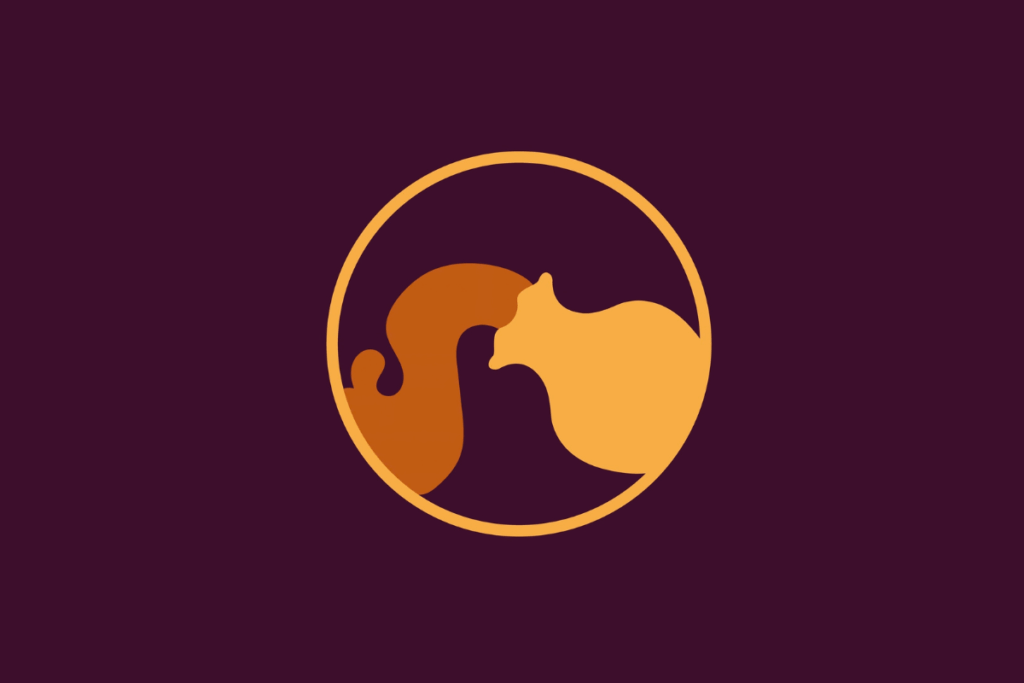 Ícone ilustrado em tons de amarelo e castanho sobre fundo roxo escuro, dentro de uma moldura circular, representando o signo de Aquário através de um vaso a derramar água