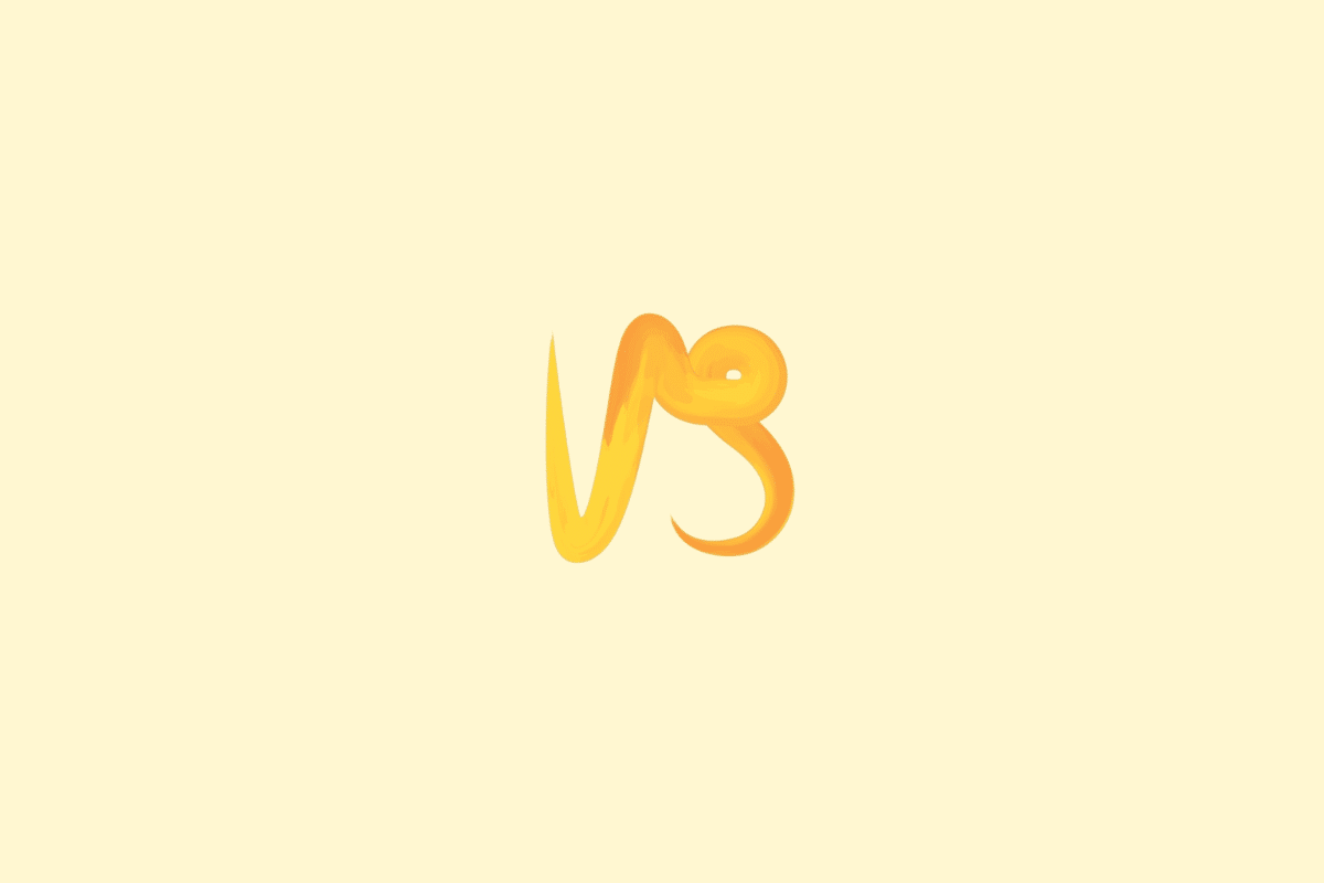 Símbolo de Capricórnio desenhado com traços curvos em amarelo e laranja. Fundo amarelo-claro.